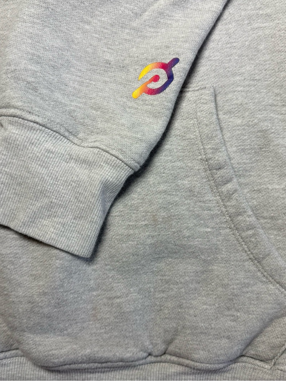 Peloton Limited Edition "Boob Check" Grey Hoodie Sweatshirt - Picture 7 of 10